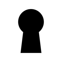 Keyhole black color icon .