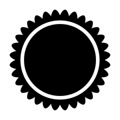 Sun black color icon .