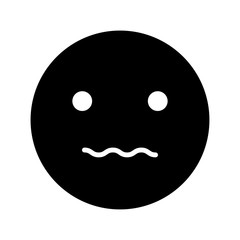 Fototapeta premium Smiley black color icon .