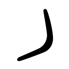 Boomerang black color icon .
