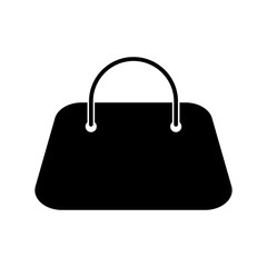 Woman bag black color icon .
