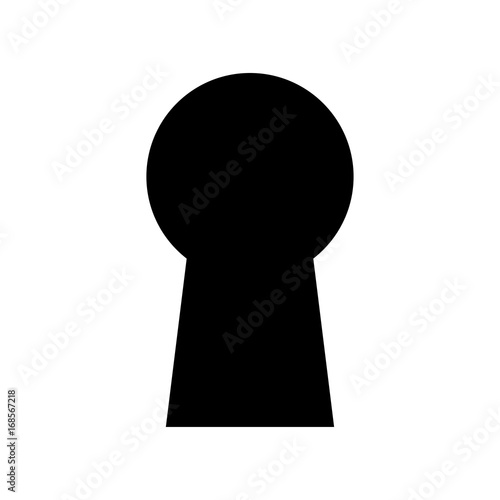 "Keyhole black color icon ." Stock image and royalty-free vector files