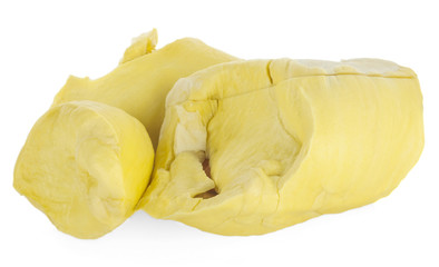 Durian on white background