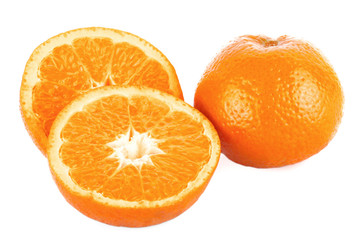 fresh orange isolated on white background