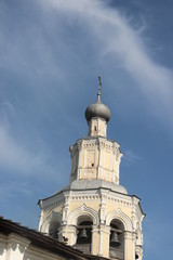 Obraz premium Bell tower of Spaso-Prilutsky Monastery in the Vologda city, Russia.