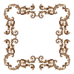 Vector baroque of vintage elements for design. 