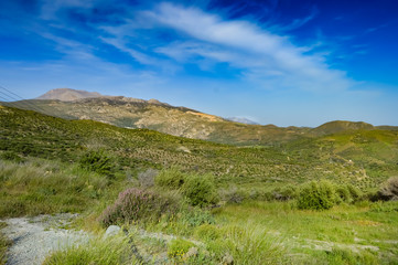 View of the green countryside