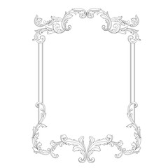 Vector baroque of vintage elements for design. 