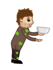 Begging Cartoon Beggar