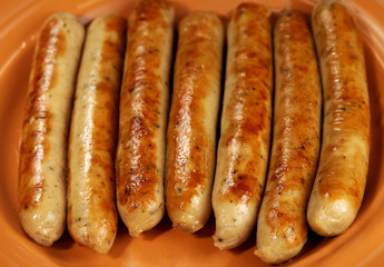 Barbecue grill sausages