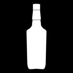 Whisky white color icon .