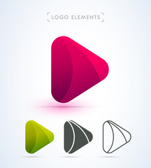 Play logo icon. Material design style