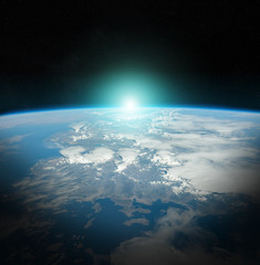 Planet Earth view 3D rendering elements of this image furnished by NASA