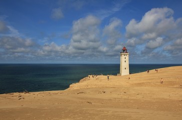 Old lighthouse on the Rubjerg Knude.