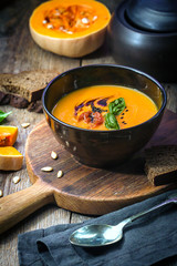Pumpkin and carrot soup