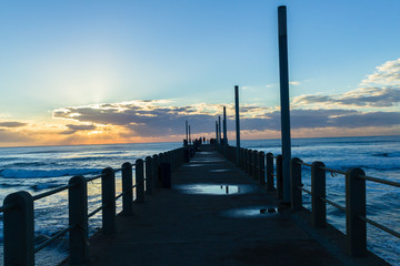 Fototapeta premium Beach Dawn Ocean Pier