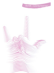 Fototapeta premium I Love You hand sign abstract