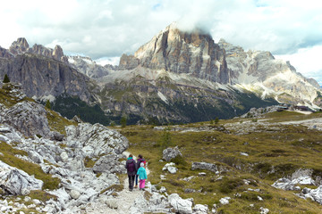 mountain landscape around the Cinque Torri
