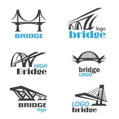 bridge symbol logo template collection