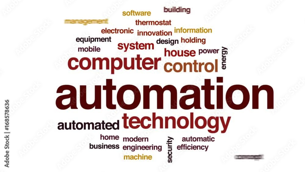 Poster automation animated word cloud, text design animation.