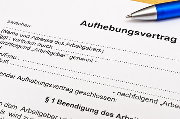 Aufhebungsvertrag