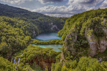 Naklejka na ściany i meble Plitvice lakes in Croatia