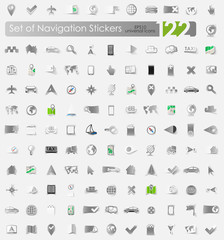 Set of navigation stickers