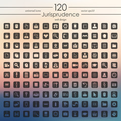 Set of jurisprudence icons