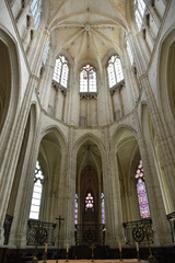 Choeur de l'abbaye Saint-Germain à Auxerre en Bourgogne, France