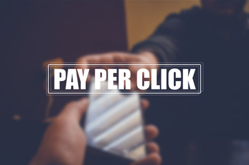 pay per click, business concept background