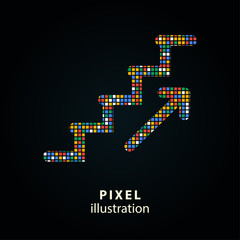 Ladder - pixel illustration.