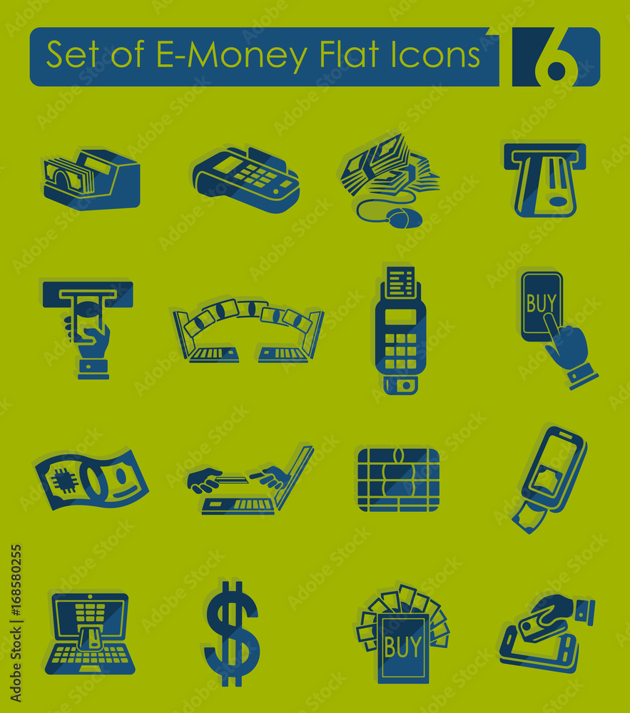 Canvas Prints set of e-money icons