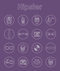 Set of hipster simple icons