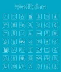 Set of medicine simple icons