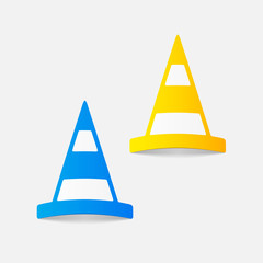 realistic design element: road cones