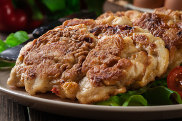 Chicken Medallion with red pepper portions