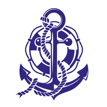 Anchor symbolt vector illustration isolated on white background