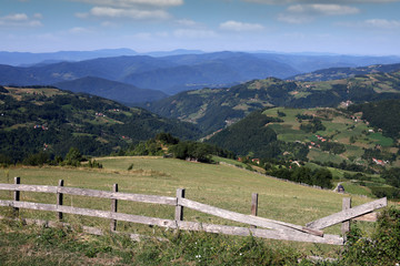 Fototapeta na wymiar Mountain rural landscape summer season