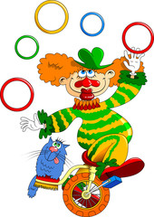 Clown on a bicycle