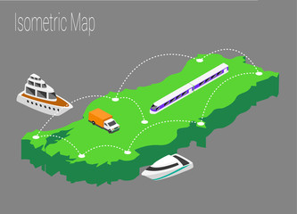 Map Turkey isometric concept.