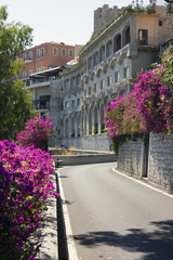 Fototapeta na wymiar Street in Taormina, Italy