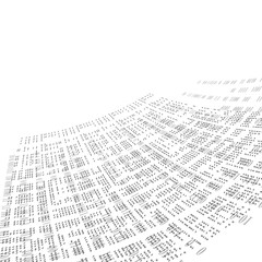 Abstract illustration. Vector streaming binary code background.