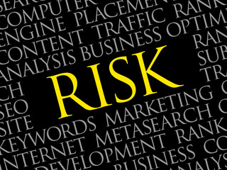 RISK word cloud, business concept background