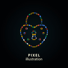 Lock - pixel illustration.