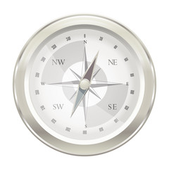 compass on white background isolated object