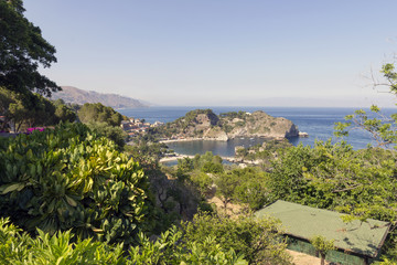 Obraz premium Isola Bella island in Taormina, Italy