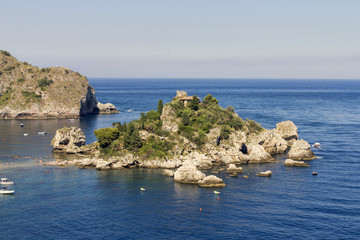 Obraz premium Isola Bella island in Taormina, Italy