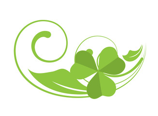 Swirl Green Floral Design