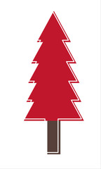 Fototapeta premium Red Christmas tree