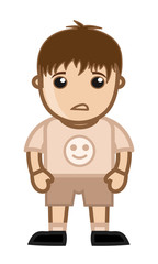 Shocked Cartoon Little Boy Face Expression